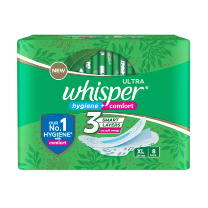 Whisper Sanitary Pads Ultra Hygiene Comfort XL